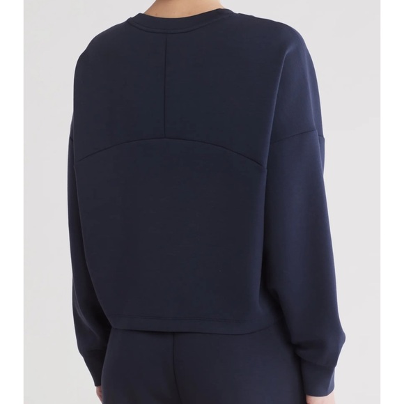 Zella Whisper Knit Easy Crew Navy Sweatshirt and Joggers M - Picture 2 of 13